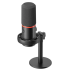 BOYA CastMic S60 USB & XLR RGB Dynamic Microphone, RGB & sound-reactive lighting for an immersive vibe, One-knob control for gain, volume, mix, and noise cancel - Black